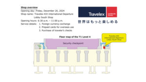 Kansai International opens Travelex shop